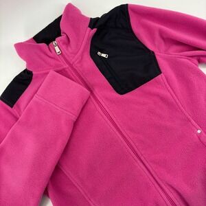 Lauren‎ Active Ralph Lauren Womens Pink Fleece Jacket Full Zip Medium